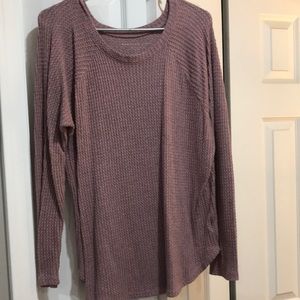 Mauve soft and sexy plush long sleeve top, large
